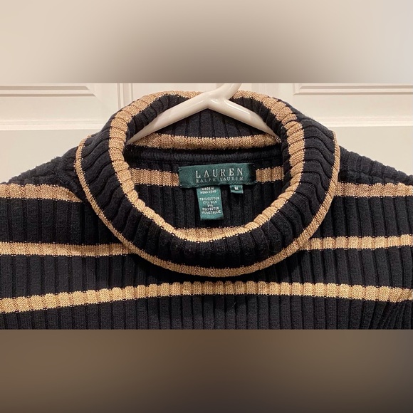 Ralph Lauren Green Label gold and black turtleneck - Picture 4 of 11